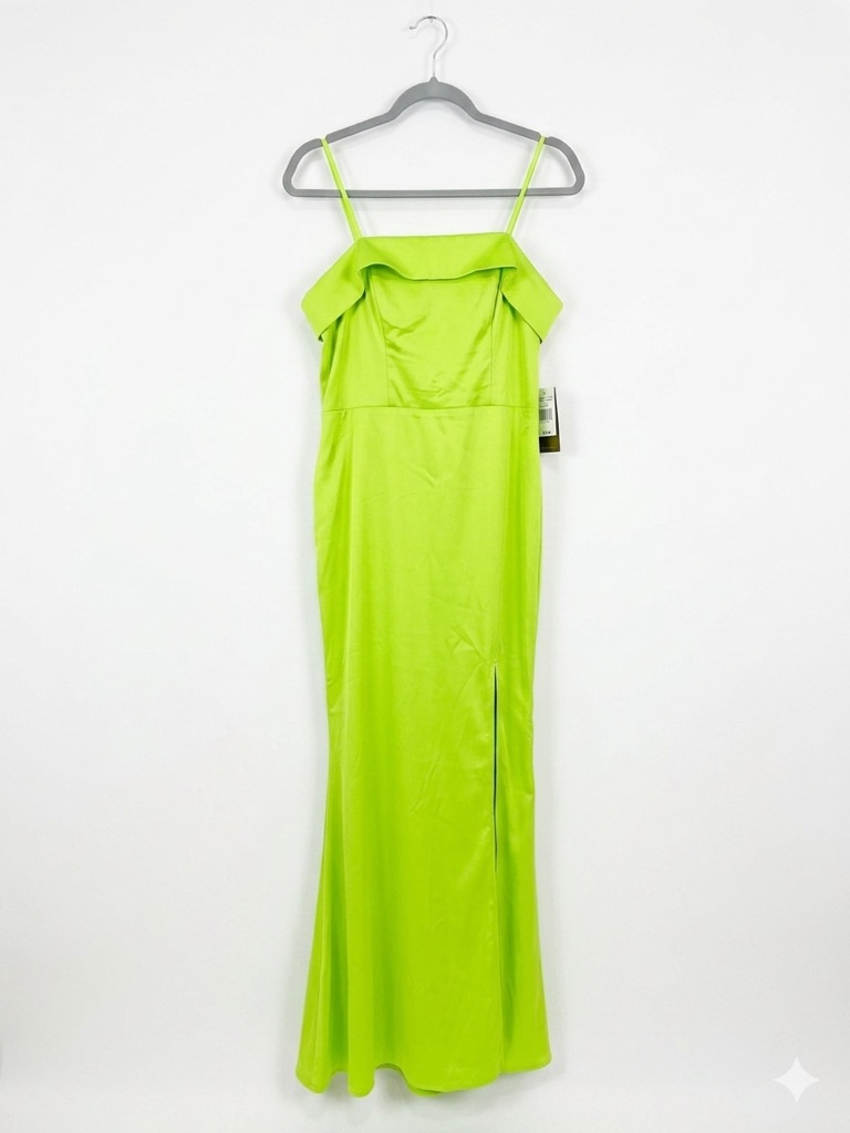 Lime Green SpaghettiStrap Maxi Dress